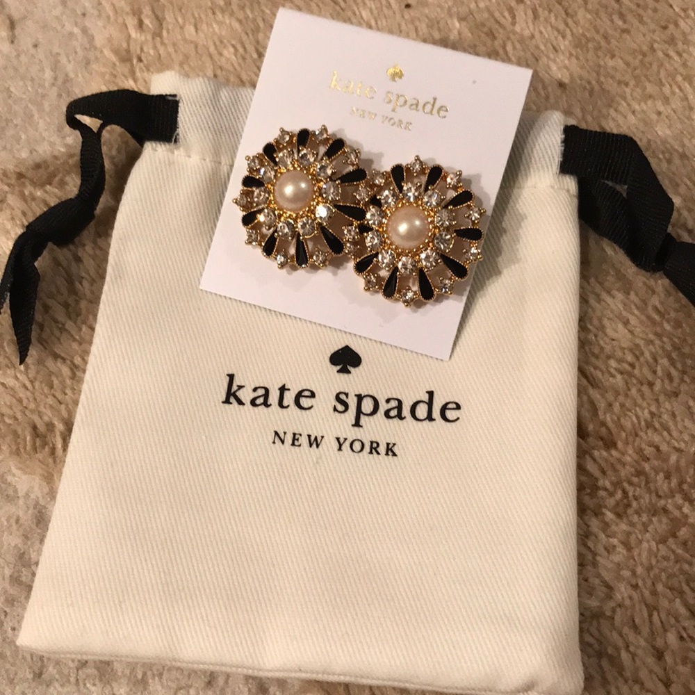 Kate Spade Tuxedo Pearl Earrings
